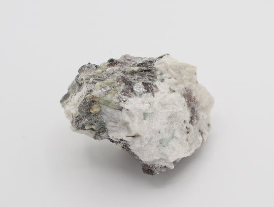 Beryl Cluster with Mica on Smoky Quartz and Feldspar