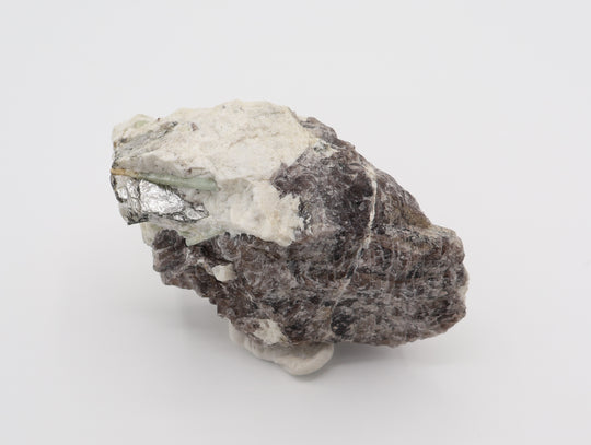 Heliodor Capped Aquamarine with Mica on Smoky Quartz and Feldspar