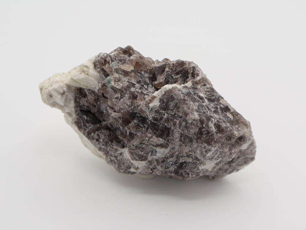 Heliodor Capped Aquamarine with Mica on Smoky Quartz and Feldspar