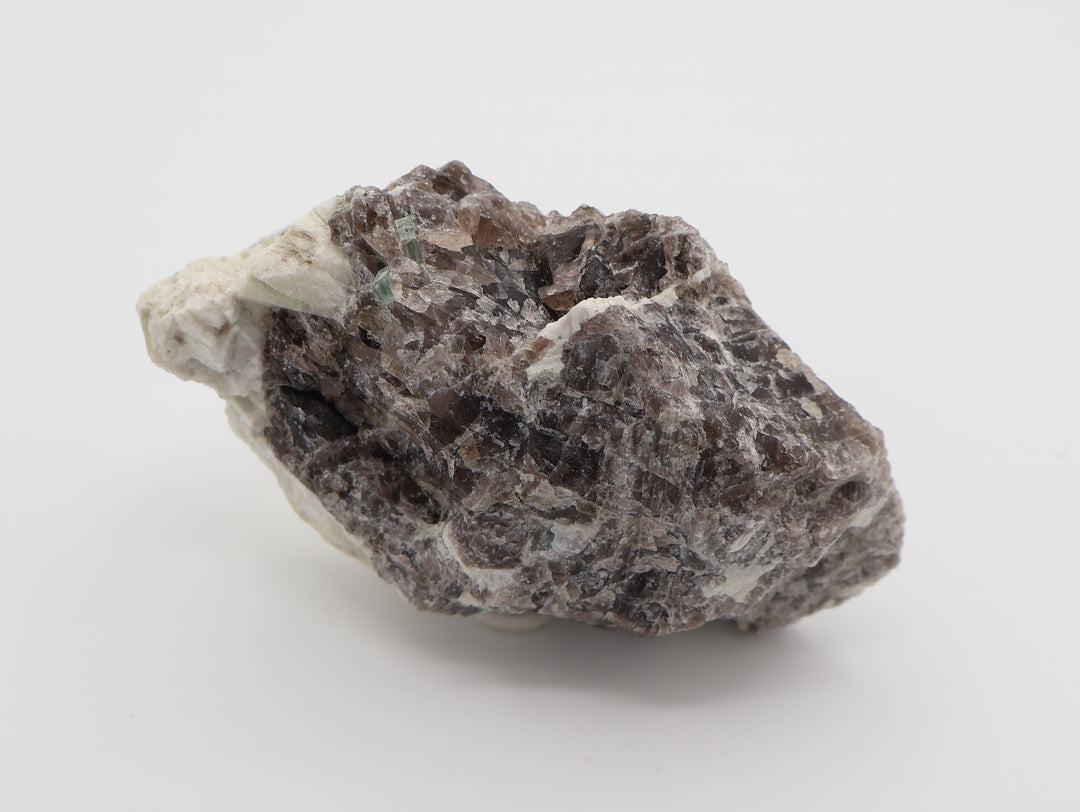 Heliodor Capped Aquamarine with Mica on Smoky Quartz and Feldspar