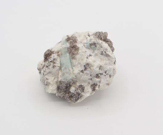 Aquamarine on Smoky Quartz and Feldspar