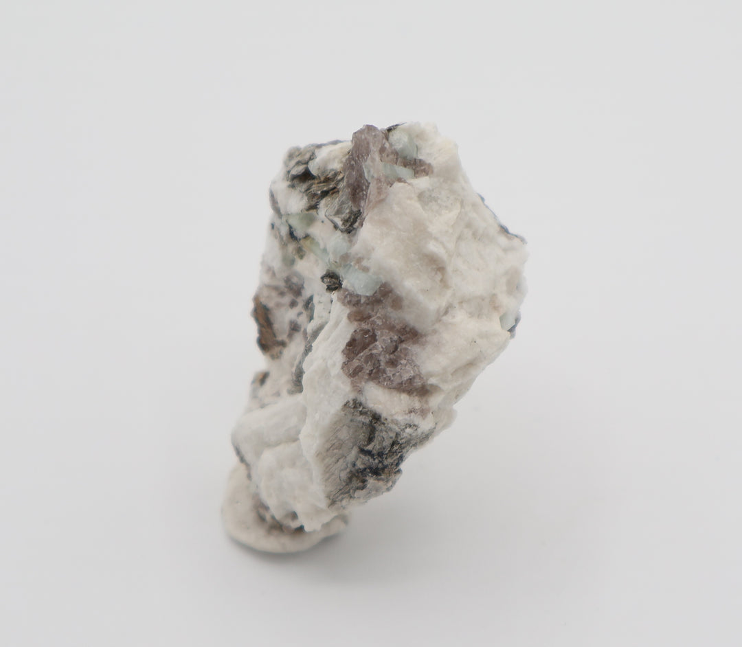 Bi-Colour Beryl with Mica on Smoky Quartz and Feldspar