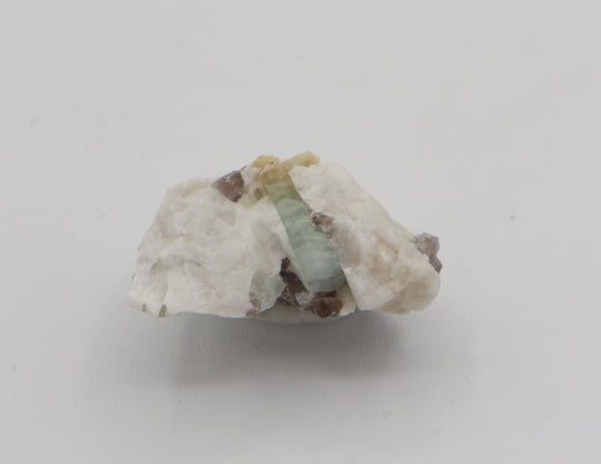 Bi-Colour Beryl on Smoky Quartz and Feldspar