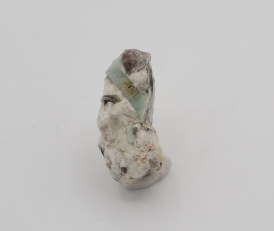 Bi-Colour Beryl with Mica on Smoky Quartz and Feldspar