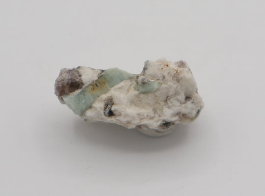 Bi-Colour Beryl with Mica on Smoky Quartz and Feldspar