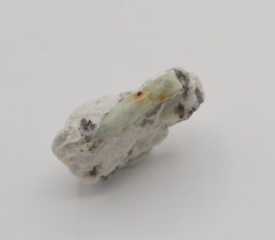 Bi-Colour Beryl with Hematite, Mica, on Smoky Quartz and Feldspar