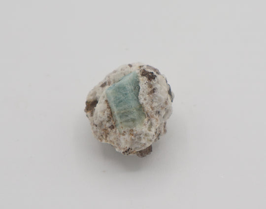 Aquamarine with Mica on Feldspar