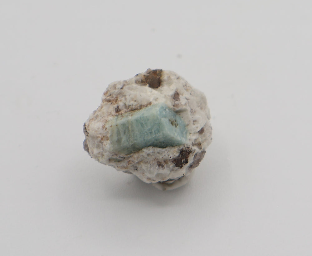 Aquamarine with Mica on Feldspar