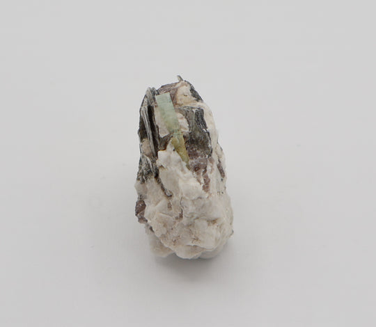 Bi-Colour Beryl with Mica on Smoky Quartz and Feldspar
