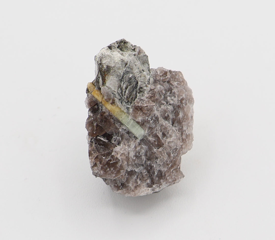 Bi-Colour Beryl with Mica on Smoky Quartz