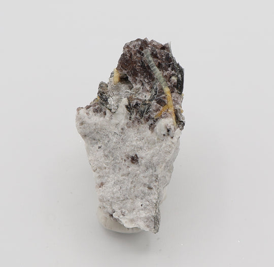 Bi-Colour Beryl with Mica on Smoky Quartz and Feldspar