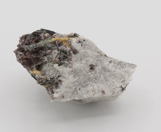 Bi-Colour Beryl with Mica on Smoky Quartz and Feldspar