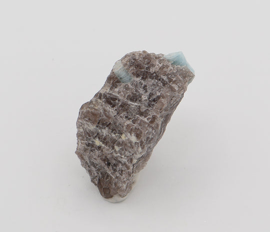 Aquamarine on Smoky Quartz