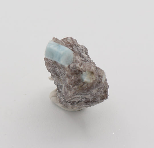 Aquamarine on Smoky Quartz