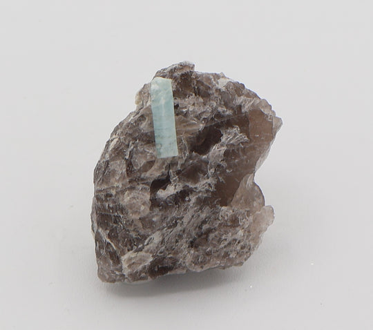Aquamarine on Smokt Quartz