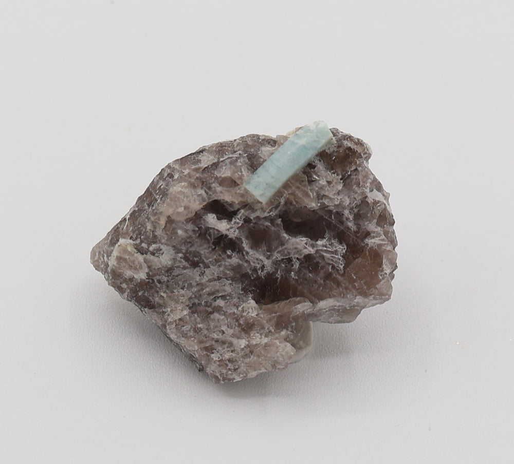 Aquamarine on Smokt Quartz