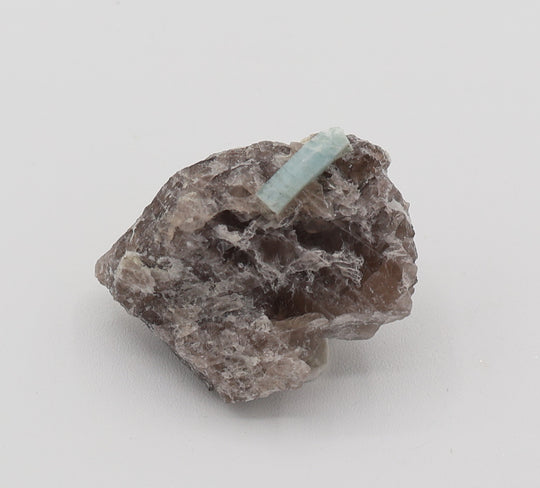 Aquamarine on Smokt Quartz