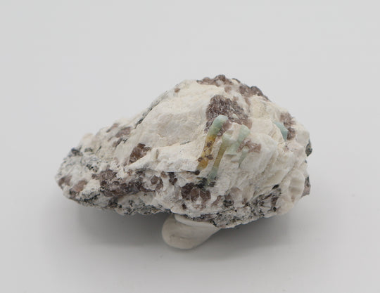 Bi-Colour Beryl with Mica on Smoky Quartz and Feldspar