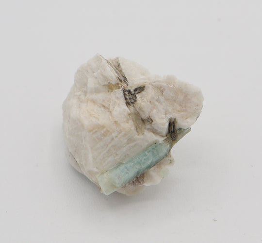 Aquamarine with Mica on Feldspar