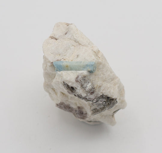 Aquamarine with Mica on Feldspar