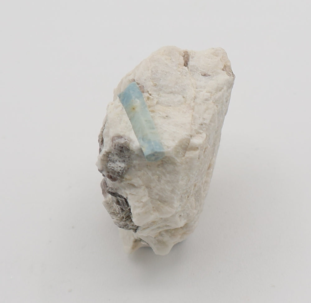 Aquamarine with Mica on Feldspar