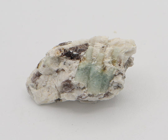 Sceptered Beryl Cluster with Mica on Smoky Quartz and Feldspar