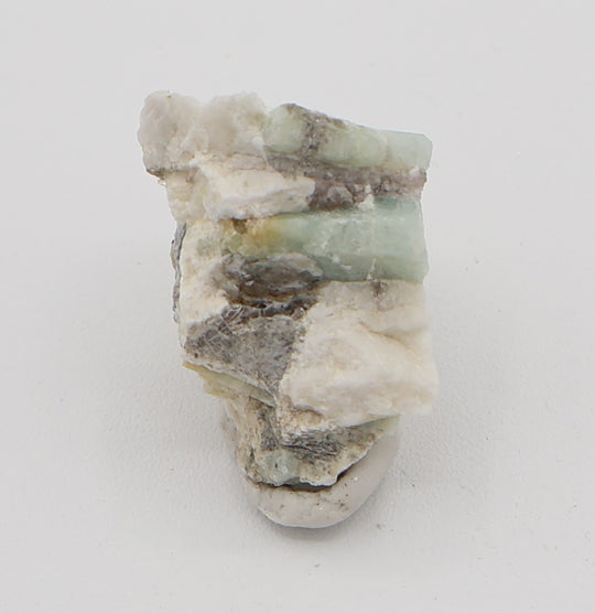 Bi-Colour Beryl with Mica on Smoky Quartz and Feldspar