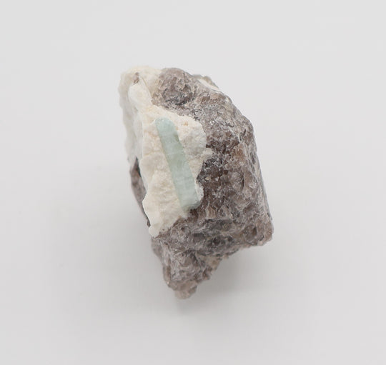 Aquamarine on Smoky Quartz and Feldspar