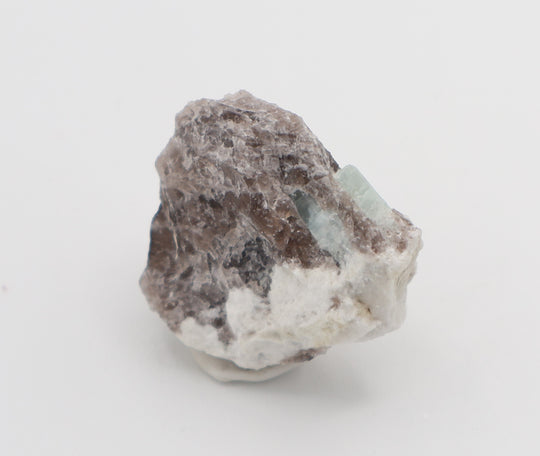 Aquamarine on Smoky Quartz and Feldspar