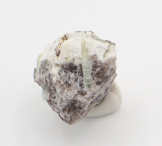 Aquamarine with Heliodor, Apatite, Mica, on Smoky Quartz and Feldspar