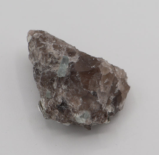 Aquamarine on Smoky Quartz