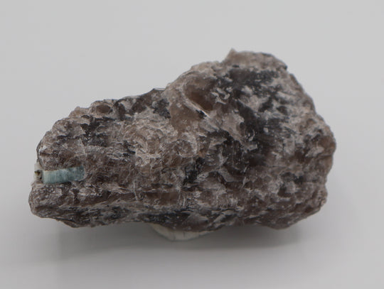 Aquamarine on Smoky Quartz