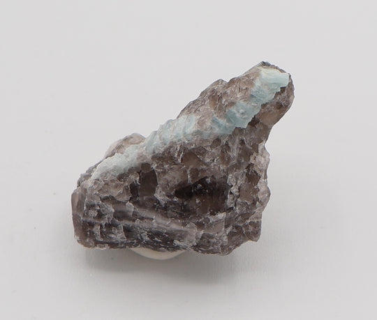 Aquamarine with Mica on Smoky Quartz